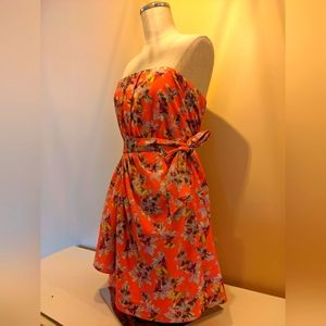 Express Dress orange floral size 4
